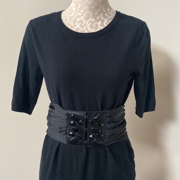 Bebe Extra Wide Bling Belt - Picture 2 of 12